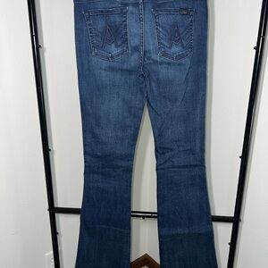 7 For All Mankind Dark Blue Boot Cut Jeans